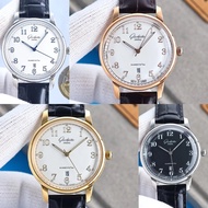 Grasmund Original Senator Glashutte Men Mechanical Wrist Watch Classic Three-Hand Design Genuine Lea