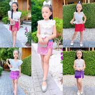 ชุดผ้าไทยเด็ก ชุดไทยประยุกต์เด็ก ชุดไทยใส่งานบวช ชุดไทยใส่งานบุญ ชุดไทยใส่ไปโรงเรียน ชุดไทยเด็กอนุบาล