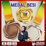 METAL Medal Both Side Sticker Medal Besi With Ribbon Alloy Gold,Silver,Bronze