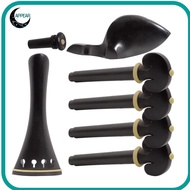 APPEAR Violin Accessory Parts Set, 4/4-3/4 Size Complete Set violin tailpiece Set, Professional Ebon