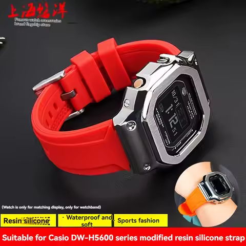 for G-SHOCK series Casio DW-5600 GM-5600 GW-B5600 DW5600/60 GW-M5610 GA2100 silicone resin strap bra