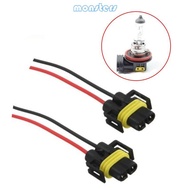 Mon 2Pcs H8 H11 Headlight Fog Light Conversion Connector Wiring Harness Plug Cable Socket Connector 