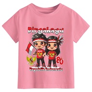 ATASAN BAJU KAOS ANAK LAKI-LAKI LENGAN PENDEK 17 AGUSTUS HUT RI KE80 UKURAN S-XXL D&C KIDS DTF-1779