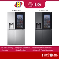 LG Refrigerator (674L) Inverter ThinQ UVnano® Water Dispenser Instaview French Door Fridge GC-X257CSES / GC-X257CQES