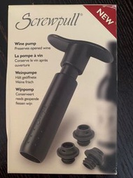 Screwpull Wine Pump & 3 Stoppers 開瓶器 酒塞 紅酒保存