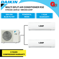 DAIKIN MULTI-SPLIT AIR COND INVERTER (R32) MKC-50RVM 2.0HP + 2 UNIT 1.5 HP CTKC35RVM [READY STOCK]