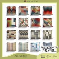 Sofa Cushion COVER Print Motif Allington Patchwork Canvas 40X40 cm - Pusat Kado