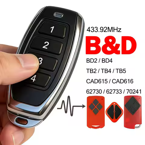 For B&D BD2 BD4 TB2 TB4 TB5 CAD615 CAD616 62730 62733 70241 Garage Door Opener Gate Remote Control 4