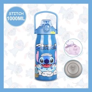 1000ML Cute Stitch Tumbler Tahan Sejuk With Straw 316 Stainless Steel Thermos Kids 史迪奇保溫杯不銹鋼 316