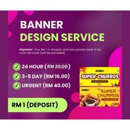 Servis Design Banner/Bunting/ Banner Designing Service