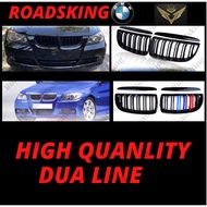 BMW E90 3 SERIES 2005-2008 GLOSSY M COLOR ALL BLACK FRONT BUMPER GRILL