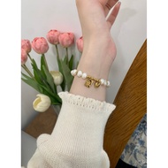 Pearl  Natural temperament luck Niche Heart-shaped And Bracelet you baroque luck Sunday Irregular 9K