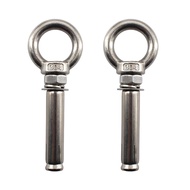 2Pcs M12x120 304 Stainless Steel Lifting Ring Expansion Bolt Shield Anchor Eye Bolt Screw