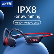 ✉■ LS Swimming Bone Conduction Earphones Bluetooth Wireless IPX8 Waterproof 32GB MP3 Player Hifi X7 Headphone With Mic Headset