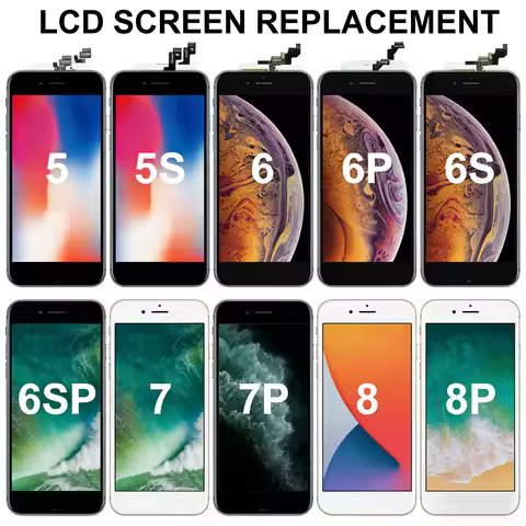 For iPhone 5 5C 5S SE 6 6S 7 8 Plus LCD Display Touch Screen Replacement For iphone 7G 7P 8G 8 Plus 