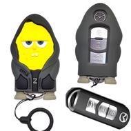 Spongebob Mazda 2 3 6 CX5 CX3 CX8 CX9 Key Cover Sarung Kunci Kereta 2022 Keyless Car Key Case TPU Ch