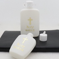 [QrhYK-t] 250/60/100ml Refillable Holy Water Bottle Gold Cross Plastic Container With Screw Lid Chri