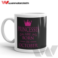 Birthday Mug Glass Birthday Gift October Queens Are Born In October 1