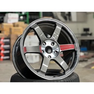 New 18x9.5J AOW TE37 SAGA Rim (set of 4) 5x120 Gun Metal for Civic Type R FK8R FL5R