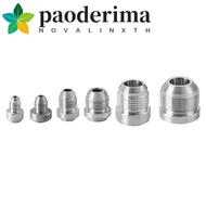 PAODERIMA Silver Male Aluminium Weld, Aluminum AN4-AN20 Straight Male Weld Fitting Adapter, Silver E