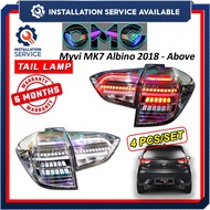Perodua Myvi MK7 Design Dynamic Tail Lamp With Signal Running Albino Lampu Belakang Myvi 2018-2025