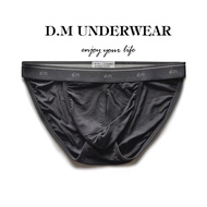 underwear men ice silk men D.M Men's High Fork Briefs Low Waist Sexy High Elastic Modal 50 Solid Col