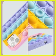 ♞Realme C12/C15/C25 C112021/C20 8/8Pro 8(5G) Soft Pop It Bubble Cute Rainbow Silicone Case