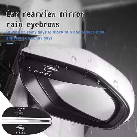 2pcs Car Rearview Mirror Rain Eyebrow Sun Visor Shade Cover Rainy Shield Guard For Opel Corsa D Astr