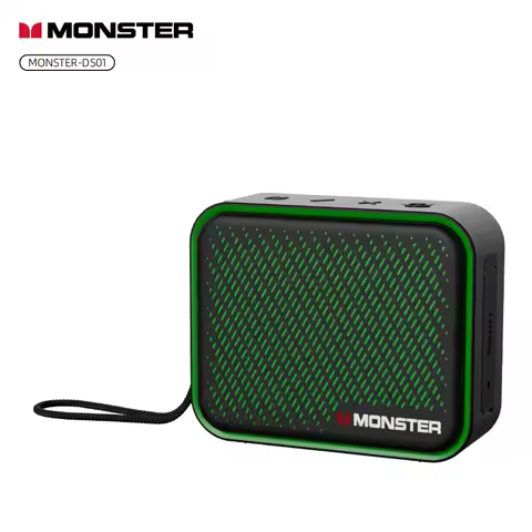 Monster DS01 Outdoor Portable Wireless Speaker BT V6.0 IP67 Waterproof 1500mAh High Fidelity Mini Su