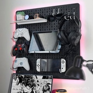 Aksesori Dinding Pegboard, Penyusun Penyimpanan Meja, Paparan Papan Lubang Pasak, Rak Gantung, Hiasa