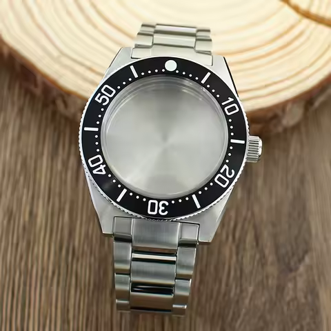 40mm Diving Watch Case Steel bands Sapphire Crystal For Seiko NH35 NH36/70 4R36 Movement For SPB143J