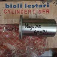 Cylinder liner boring foring ninja 250 lubang 60 luar 72 panjang 128 kuping 95 mm bioli