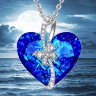 Blue Butterfly Pendant Necklace Womens Necklace Blue Butterfly - Fashion Heart Blue - Aliexpress