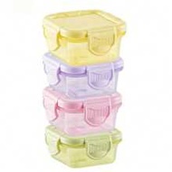 1-6-Pack Mini Food Storage Containers Set, , Kitchen Lunch Box Fridge Sealed Container, Rectangular 
