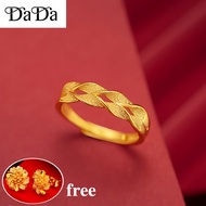pure  original 916 Gold Ring Wheat Ear Ring Open Lady Ring Simple Fashion Engagement Ring gift for girlfriend