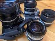 Nikon FE2 film camera and kens