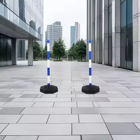 Water Refillable Safety Cone Warning Post High Visibility Road Safety Delineator Post Cone Portable