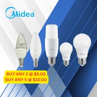 MIDEA LED BULB 5W/9W/T45 10W & MIDEA LED CANDLE 3W/5W 2 FOR $5, 5 FOR $10 [ 1 YEAR WARRANTY ]
