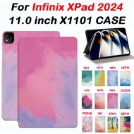 For Infinix XPad 11'' 2024 Fashion Watercolor oil painting style Cover Infinix XPad 4G LTE+ WiFi X11