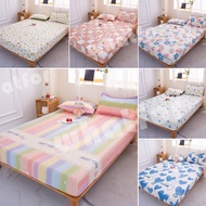 Cartoon Rainbow Bedsheet Kid Pink Fitted Bed Sheet Cover Cute Mattress Protector Cadar Single Queen King Size Pillowcase