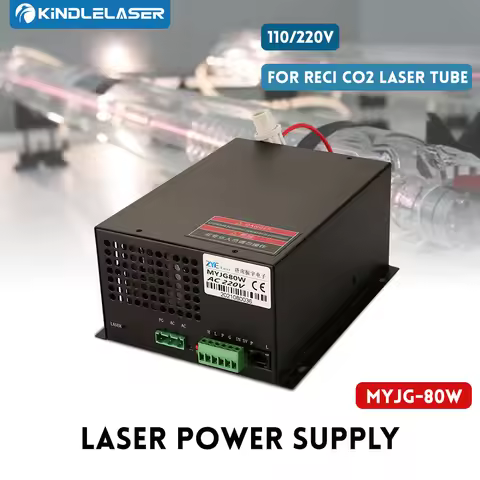 KINDLELASER 80W CO2 Laser Power Supply MYJG-80W 110V/220V for Laser Tube Engraving Cutting Machine