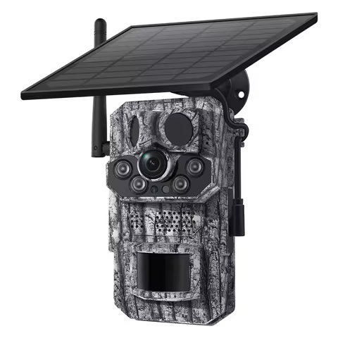 4G GPS Hunting Trail Camera Photo Trap with Solar Powered 125 Degree Wide Detection Angle 940nm Invi