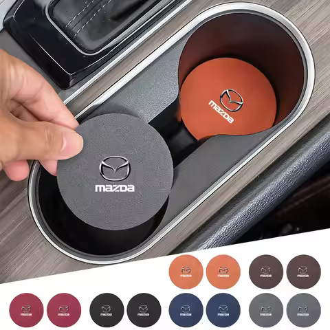 Car Coaster Water Cup Slot Non-Slip Mat Suede Pad Accessories For MAZDA 2 3 6 ATENZA 3 BK BL 5 CR CW