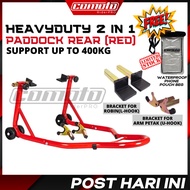 COMOTO Premium Motorcycle Universal Rear Paddock Stand / Alloy / Rear Wheel Chock HEAVY DUTY ALL SUP