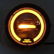 6.8 inch motorcycle LED headlight motorcycle black headlight front LED headlight cafe racer