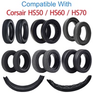 Replacement Headphone Earpads Ear Pad  Cushion Sponge Headset Earmuffs for Corsair HS50 HS60 HS70