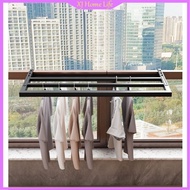 Clothes drying rack dormitory balcony clothes drying pole telescopic thickening perforated quilt bal