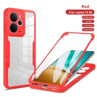 เคสเคสโทรศัพท์สองด้านสำหรับ Realme 14ตัน5กรัม2025 Realme14 Realme14T Pro Plus Pro + เต็มรูปแบบ2 In 1
