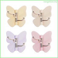 RAN Butterfly Rotating individual Adhesive Hooks Butterfly Clasp Bathroom Corner Hook with 3-Hook 27