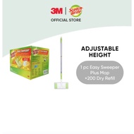 3M™ Scotch-Brite™ Easy Sweeper Plus Paper Wiper Mop, Refill available, 1 pc/pack, For cleaning home floors